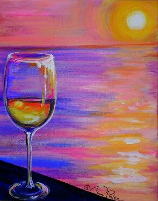Sunset Painting Party - Wine & Canvas St. Petersburg